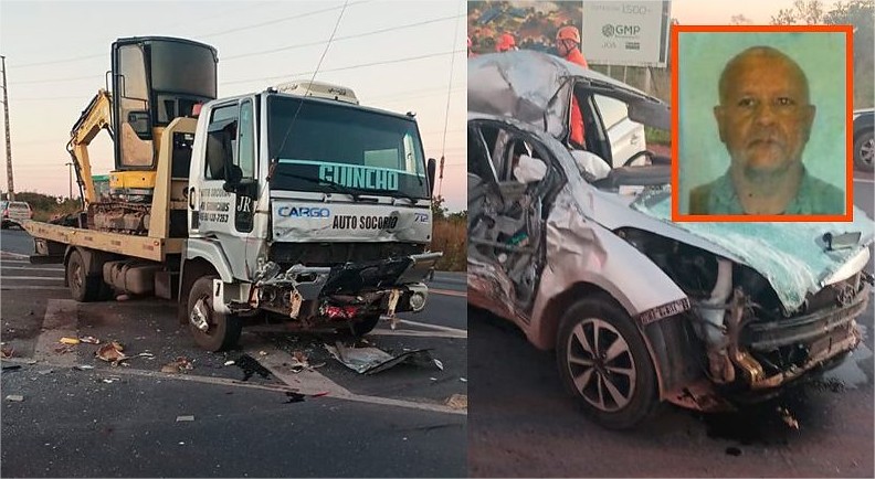 Motorista e dois jovens morrem em colisão com caminhão na Estrada da Guia; veja vídeo