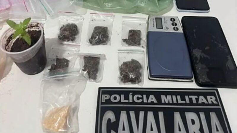 PM prende suspeito de tráfico e apreende drogas em comunidade rural de Chapada