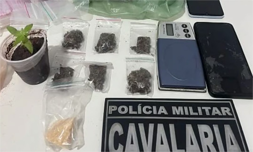 PM prende suspeito de tráfico e apreende drogas em comunidade rural de Chapada