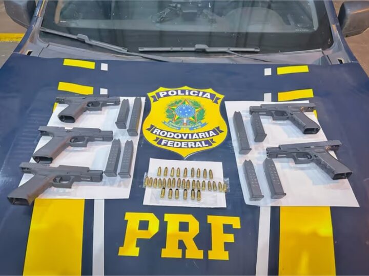 Passageira é presa em ônibus com cinco pistolas e munições que seriam levadas de Cuiabá para o RJ