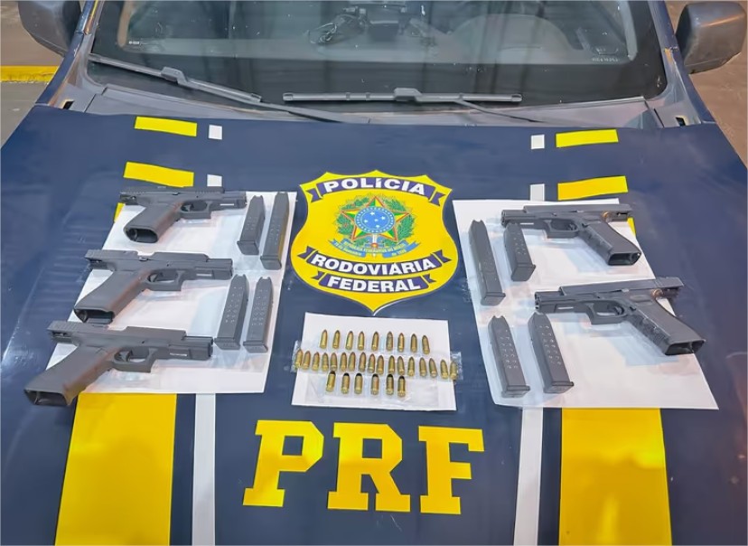 Passageira é presa em ônibus com cinco pistolas e munições que seriam levadas de Cuiabá para o RJ