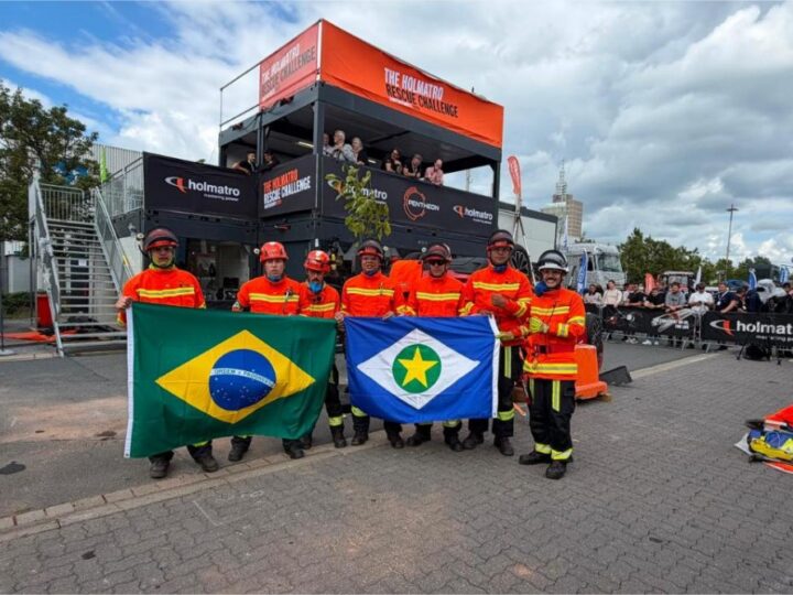 Representando o Brasil, Bombeiros de MT conquistam 5º lugar em competição de salvamento na Alemanha
