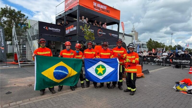 Representando o Brasil, Bombeiros de MT conquistam o 5º lugar em competição de salvamento na Alemanha