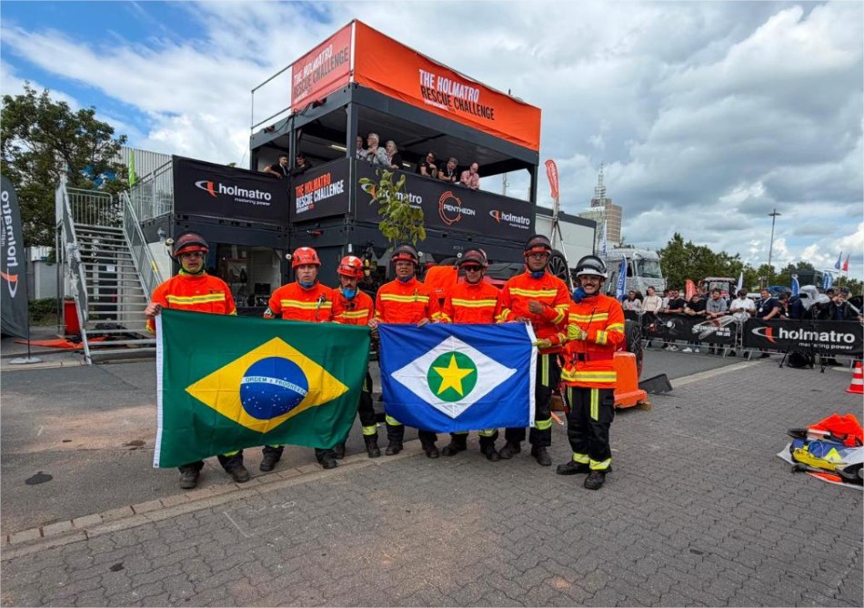 Representando o Brasil, Bombeiros de MT conquistam o 5º lugar em competição de salvamento na Alemanha
