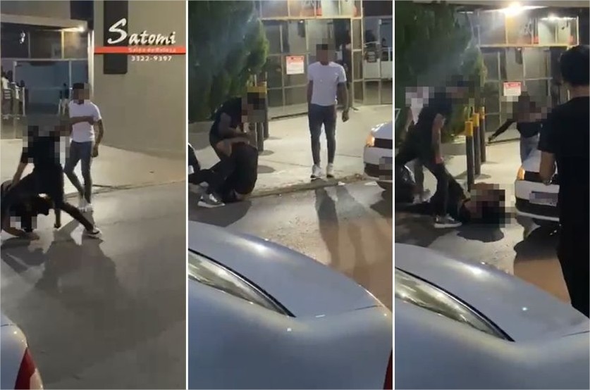 Vídeo flagra troca de socos entre jovens em avenida de Cuiabá; veja