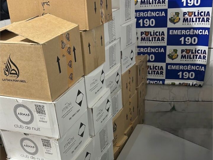 Polícia Militar prende homem com 14 caixas de produtos contrabandeados em Alto Araguaia