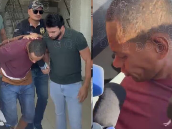 Criminoso preso por matar a própria filha de 12 anos em VG deixa delegacia em silêncio; assista