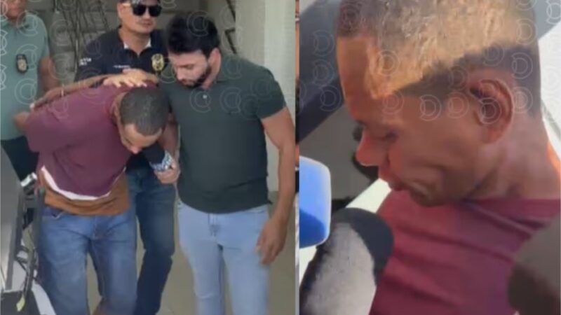 Criminoso preso por matar a própria filha de 12 anos em VG deixa delegacia em silêncio; assista