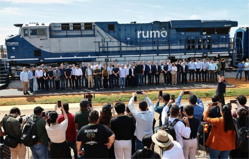 Governo inaugura 1º trecho da Ferrovia Estadual: ‘Mato Grosso é um exemplo do que o Brasil pode fazer’, afirma governador