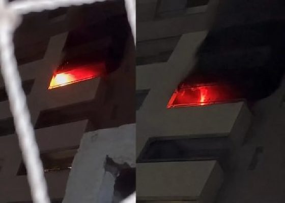 Apartamento pega fogo no 13º andar e moradores são retirados às pressas em Cuiabá