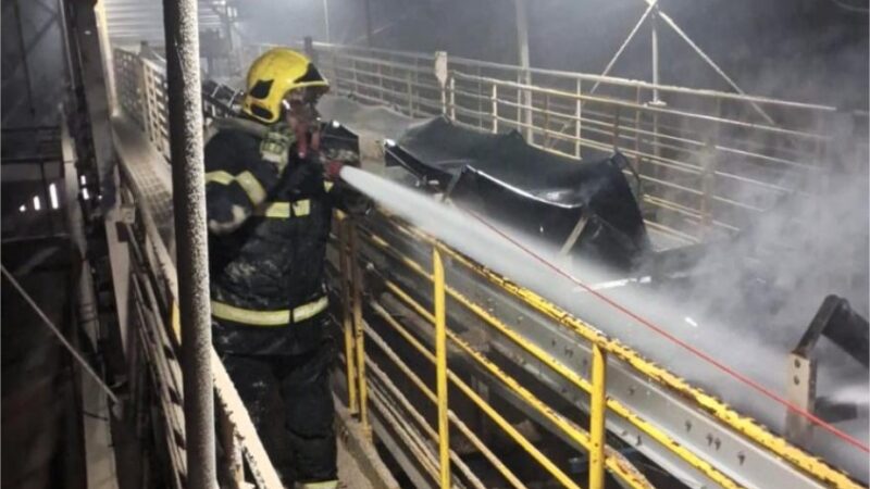 Incêndio em indústria de etanol é contido antes de atingir estoque de milho e estrutura principal