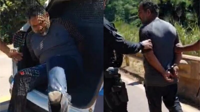 Ladrão de caminhão tenta fugir a nado, mas é preso em rio