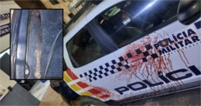 Enfurecido, homem agride namorada, ataca policial com facão e acaba morto em cidade de MT