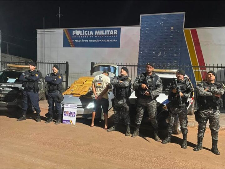 Força Tática e PRF apreendem 55 quilos de drogas e prendem homem por tráfico em MT
