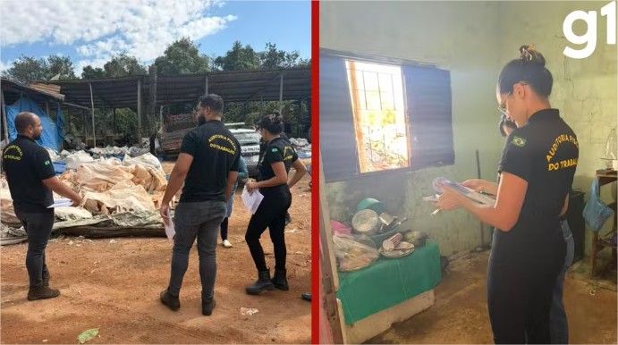 Pai, filho e outras 3 pessoas são resgatadas de trabalho escravo em empresa de reciclagem em MT