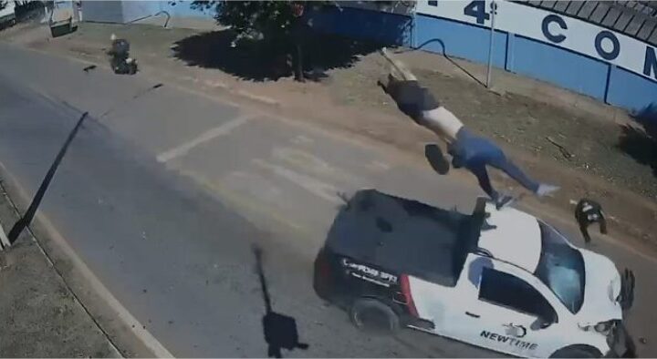 Vídeo mostra acidente que matou entregadora em cidade de MT; imagens fortes