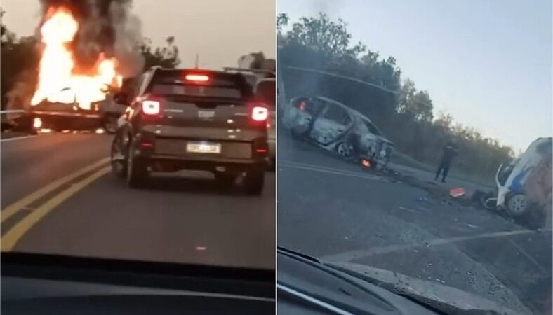 Tragédia! Quatro pessoas morrem presas às ferragens em acidente entre dois carros em MT; vídeos (imagens fortes)