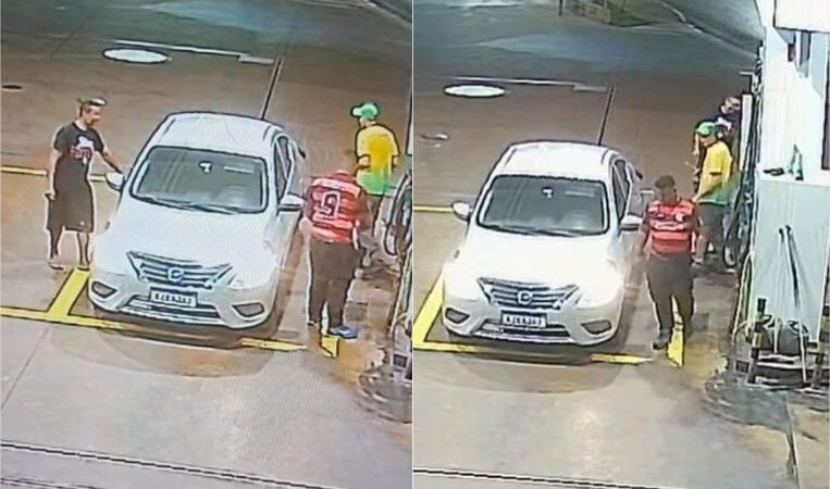 Vídeo mostra dupla fazendo ‘limpa’ em três postos de Cuiabá; veja