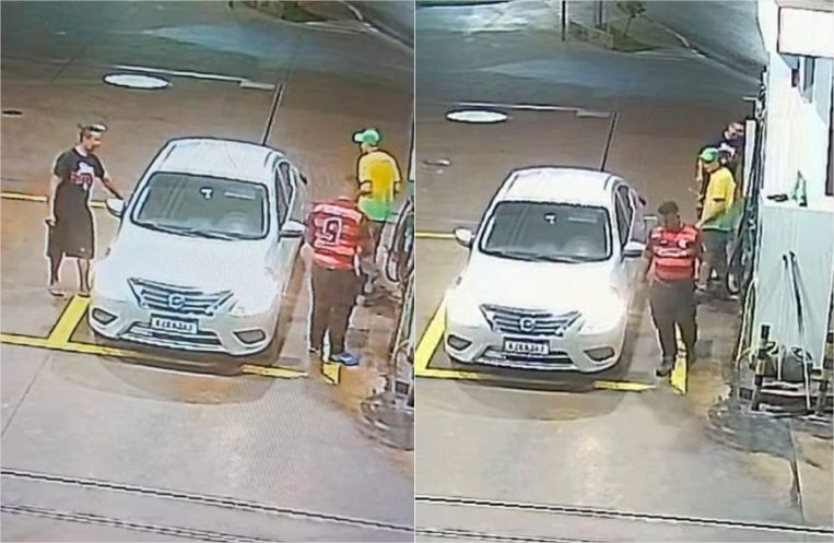 Vídeo mostra dupla fazendo ‘limpa’ em três postos de Cuiabá; veja