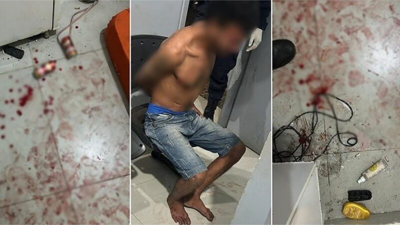 Agressor quebra garrafa na cabeça da companheira durante briga e vai preso