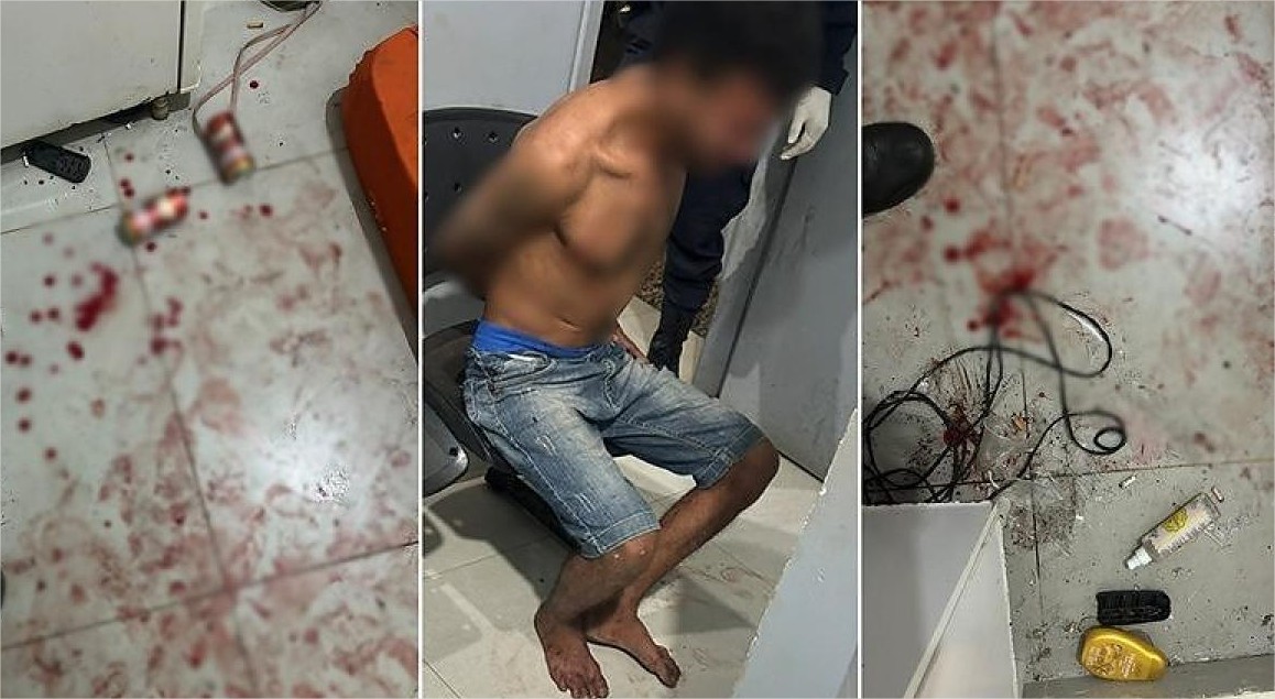 Agressor quebra garrafa na cabeça da companheira durante briga e vai preso
