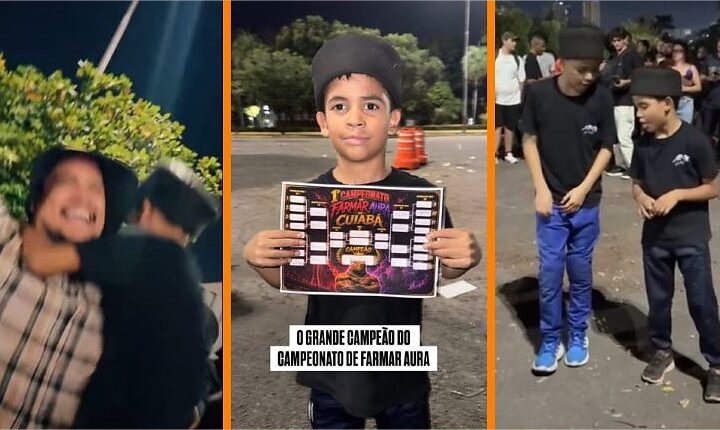 Menino de 8 anos vence primeiro campeonato de ‘farmar aura’ em Cuiabá