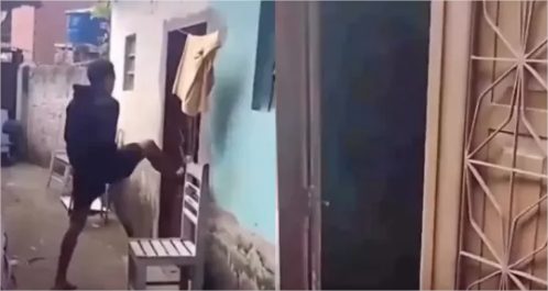 Filho flagra pai desempregado traindo a mãe com a vizinha e parte pra cima