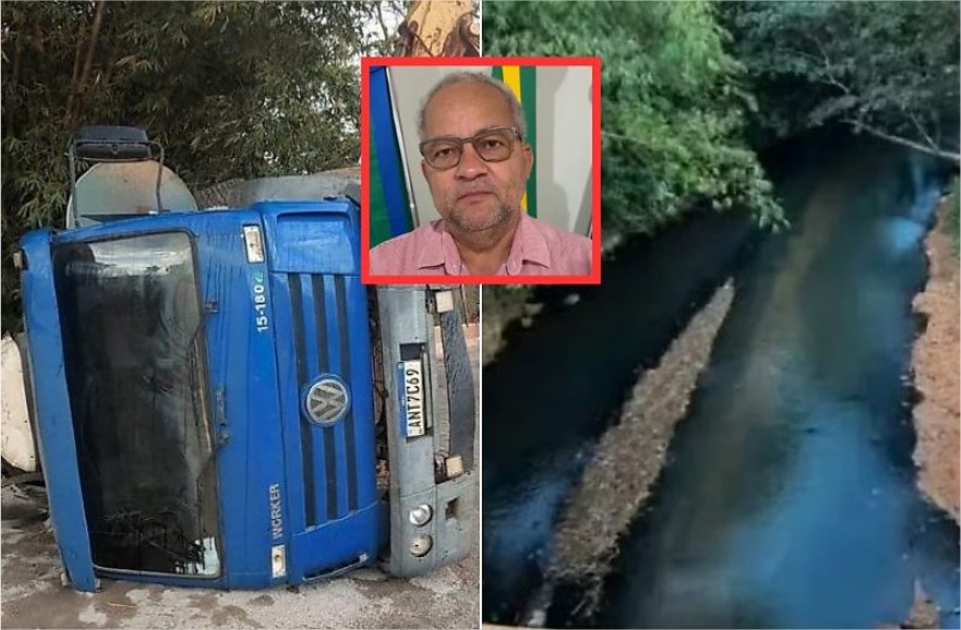 Prefeito de Colniza pede racionamento de água após caminhão tombar e derramar piche em rio