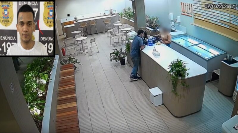 Jovem de 22 anos é preso por roubo a sorveteria em shopping de Cuiabá